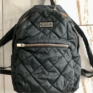 Marc Jacobs Black Quilted Backpack with Gold accents ( large)